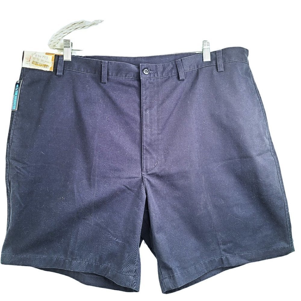 NWT Oak Creek Flat Front Navy Blue Chino Shorts 46"